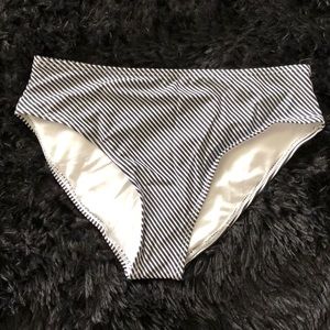 Black and white striped bikini bottoms